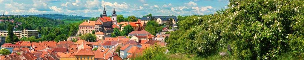 Pohled na zámecký areál s bazilikou sv. Prokopa