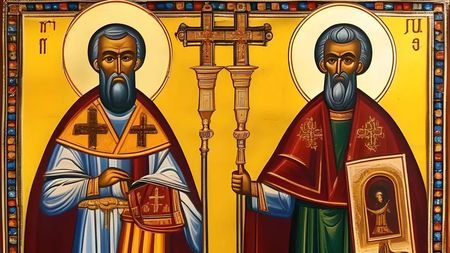 Cyril a Metoděj. Křesťanství nepřinesli a na Velehradě naše kořeny nejsou