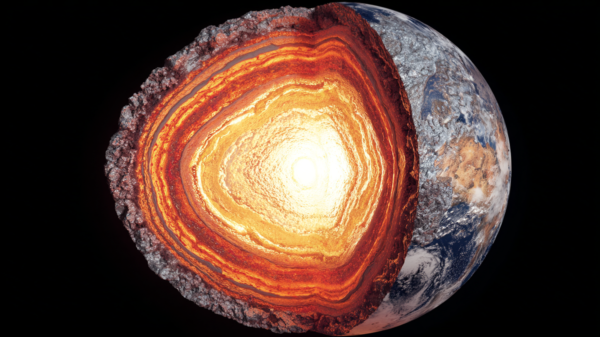 惑星内部の謎: 地球の核は減速し、変形する