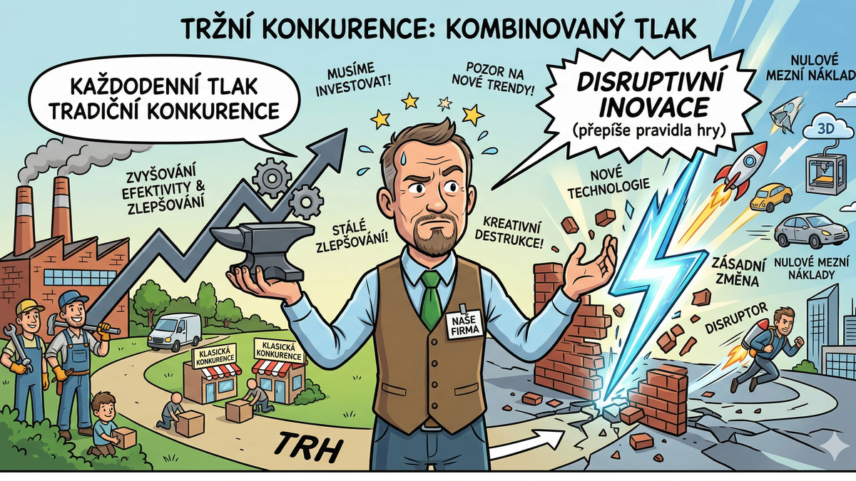 Klasická konkurence bolí, disruptivní ničí: výzva pro firemní strategii