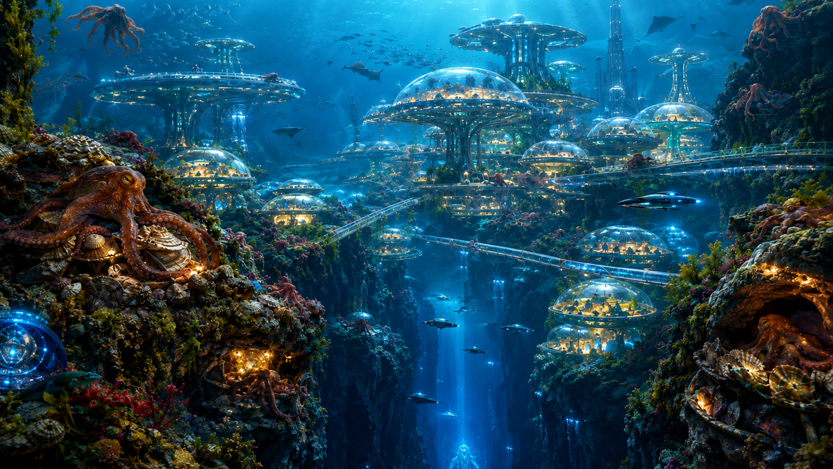 Bioluminiscenční podmořská metropole